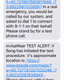A screenshot of the texts that were sent to my contacts.